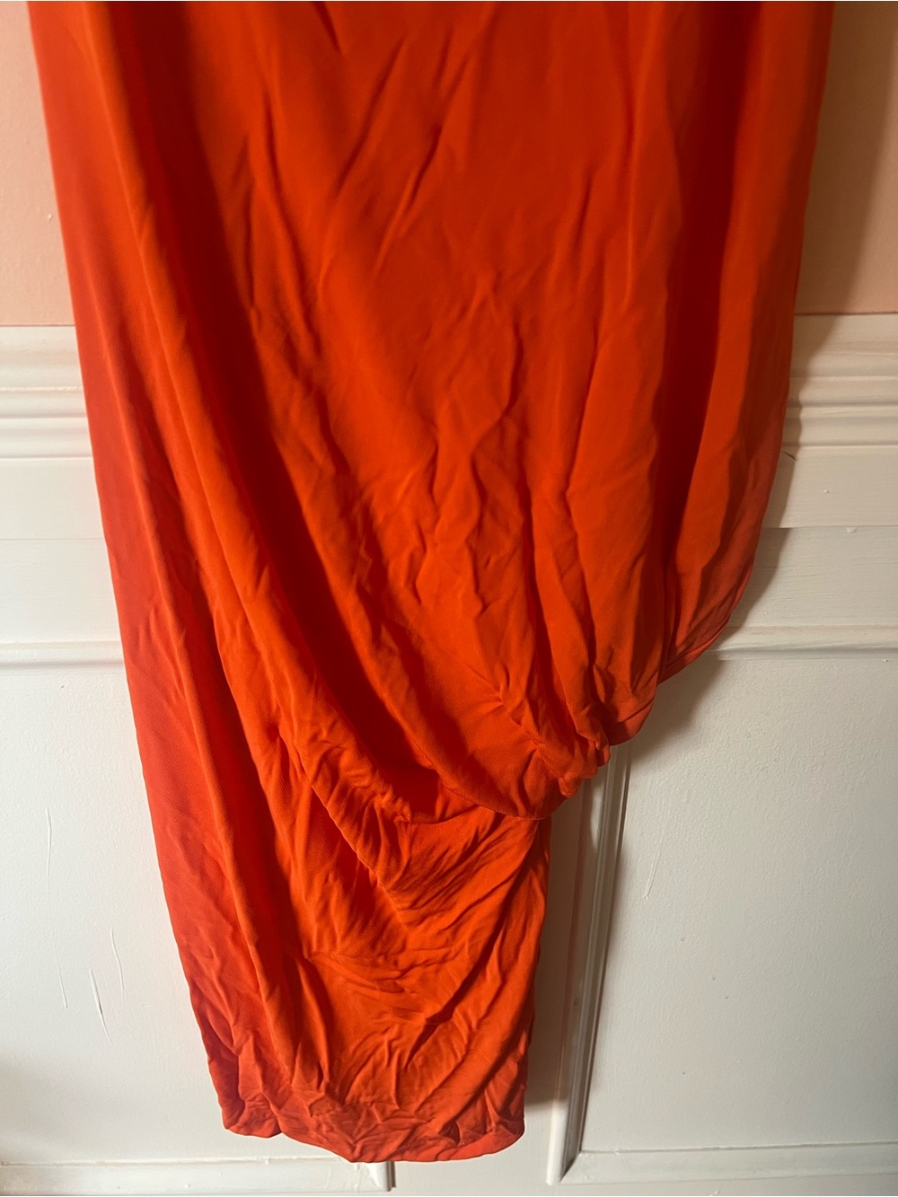 Dsquared2 Draped Orange Maxi Dress slinky chic runway luxury celeb blogger nwt L - Picture 8 of 11